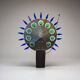 Handcrafted brass, oak and plexiglas floor lamp, Netherlands 1970s