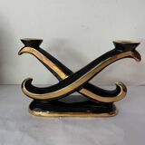 Art deco vase and candle holder set