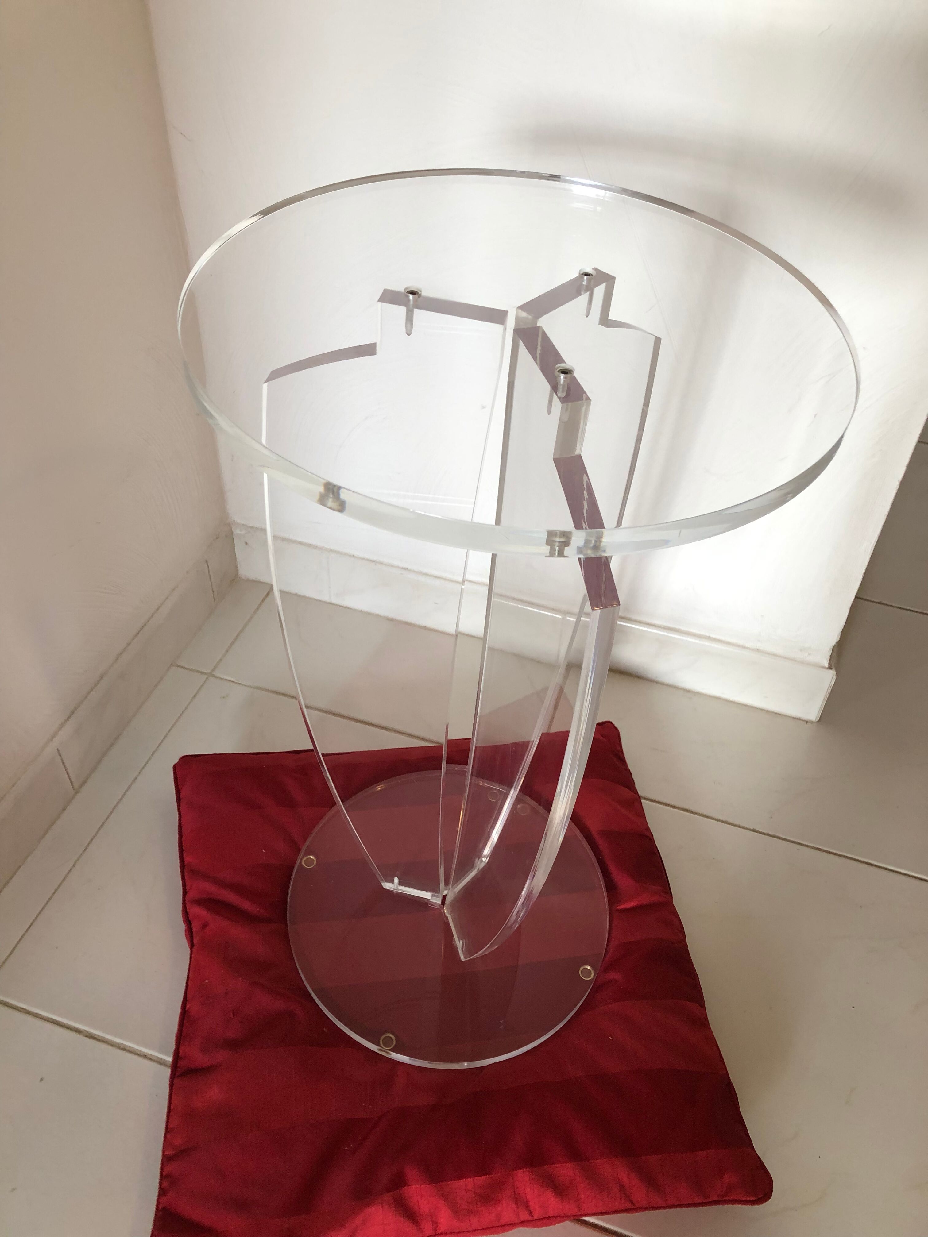 Guéridon plexiglass vintage