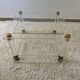 70s brass plexi coffee table
