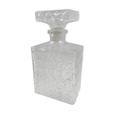 Thick glass whiskey carafe