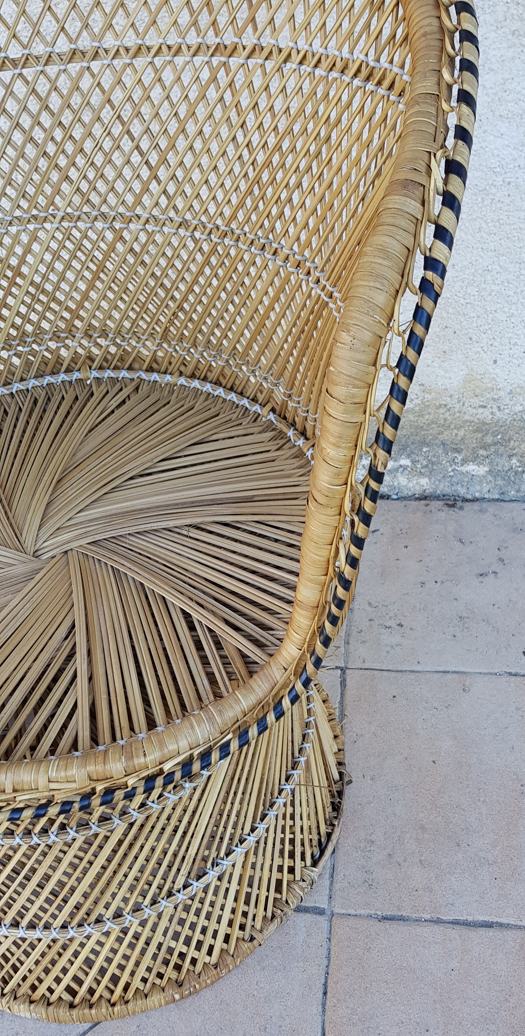 Island-inspired rattan armchair