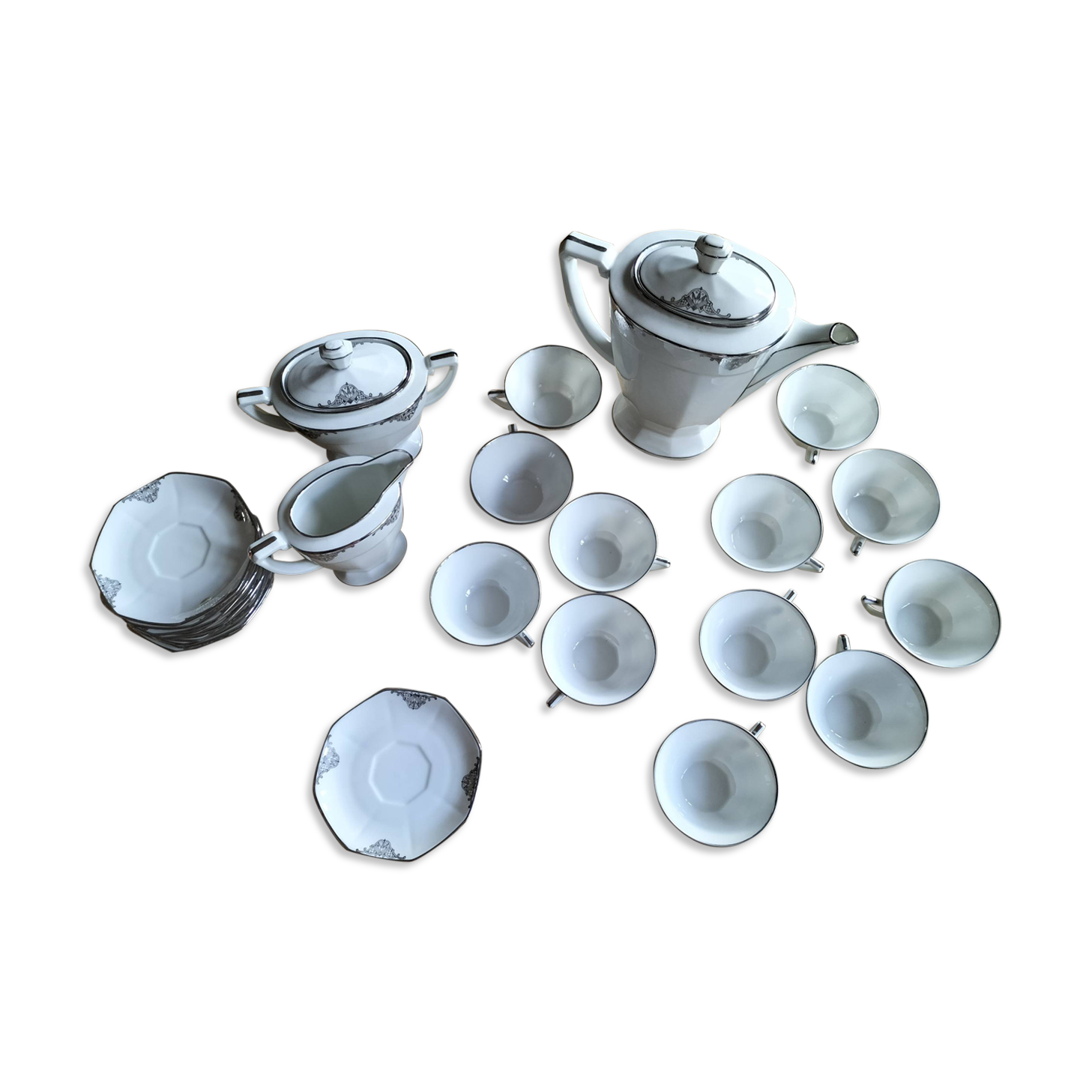 Art deco coffee service Limoges stamped underneath