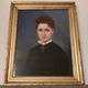 Portrait of a young girl on canvas late XIX century, signed and dated
