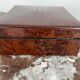 Jewelry box, Napoleon III, nineteenth century, cedar magnifying glass, rosewood, brass