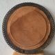 Round mirror leather frame 50cm