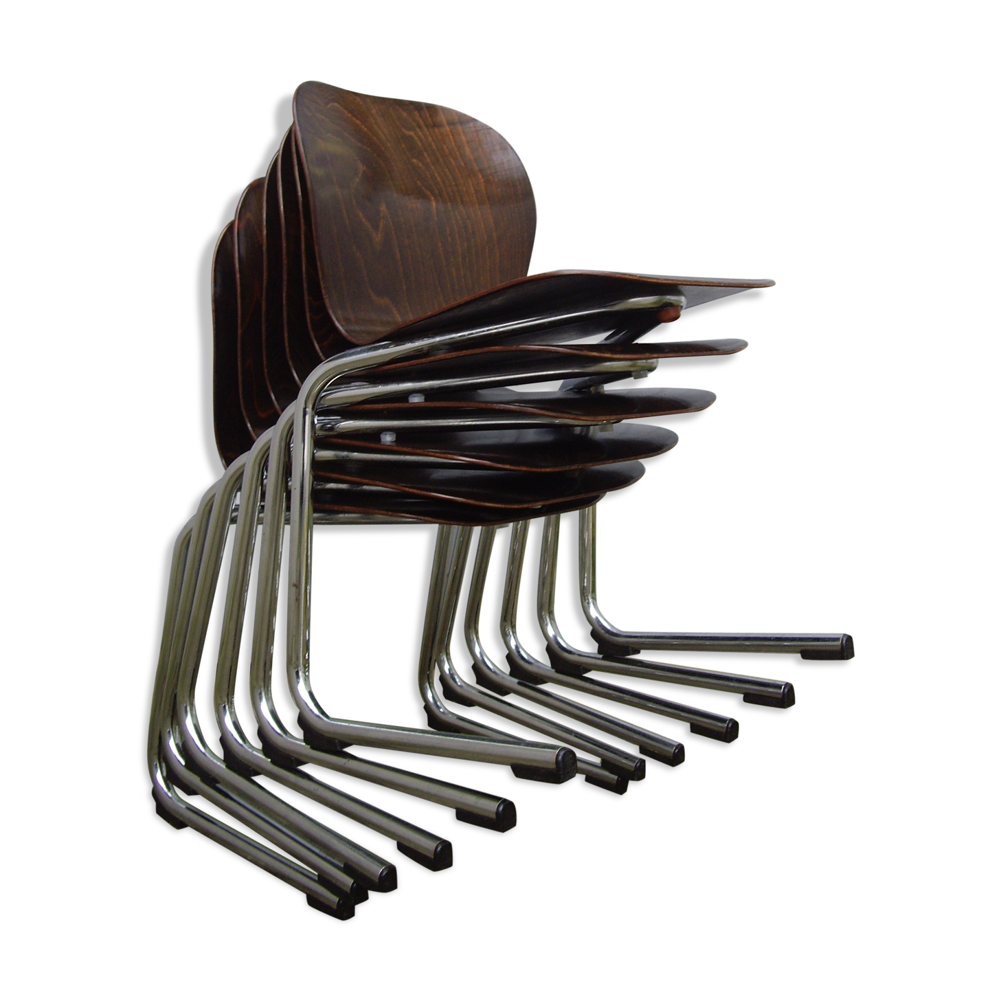 6 Pagholz chairs 70/80