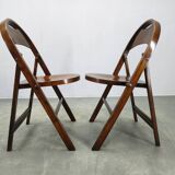 Pair of Bauhaus Folding Chairs B751 by Ligna, Czechoslovakia 1930s