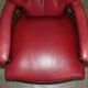 William IV antique Chesterfield armchair in leather with twisted barley structure.