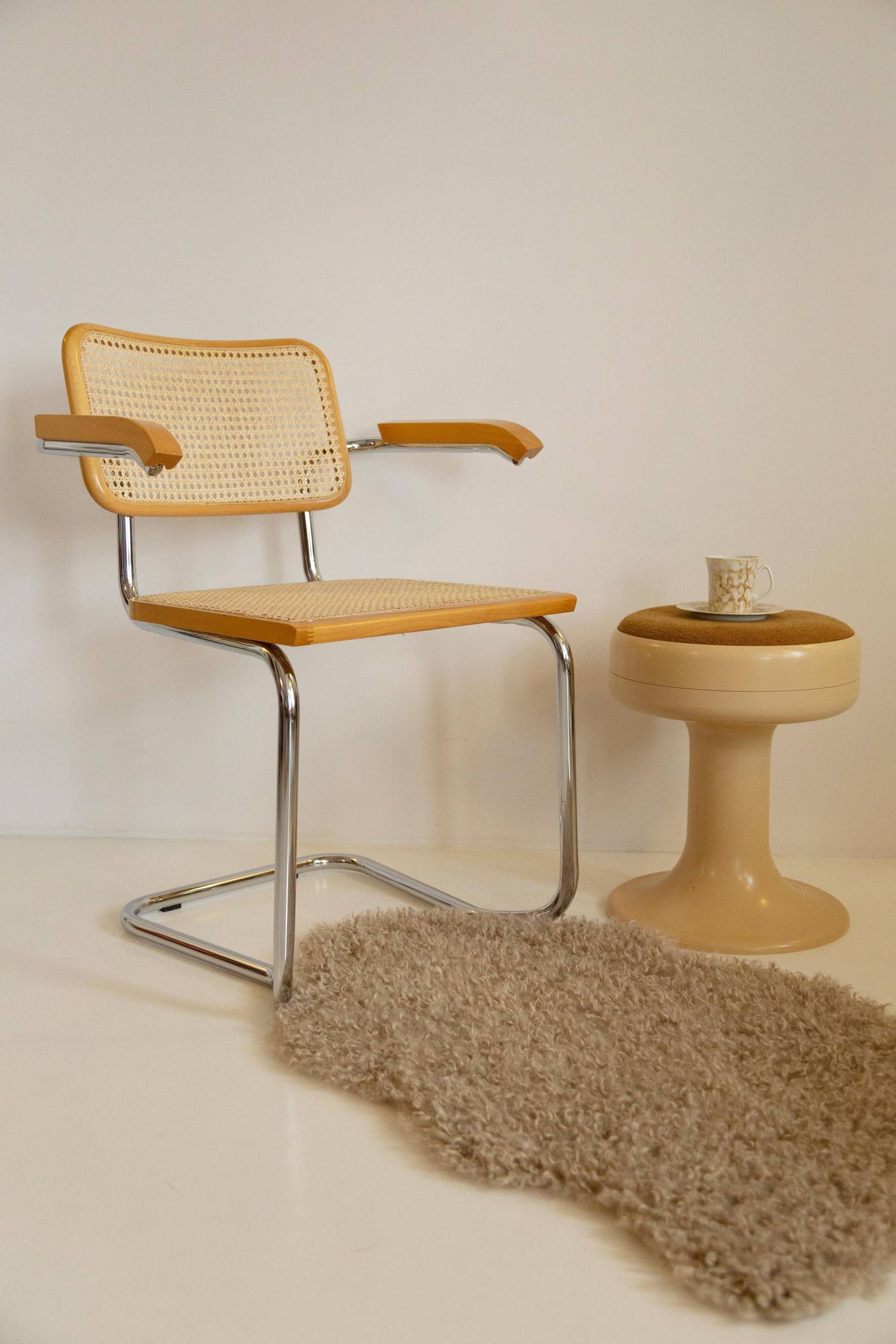 Mid-century Cesca chair in rattan, Marcel Breuer, Italy, 1960s