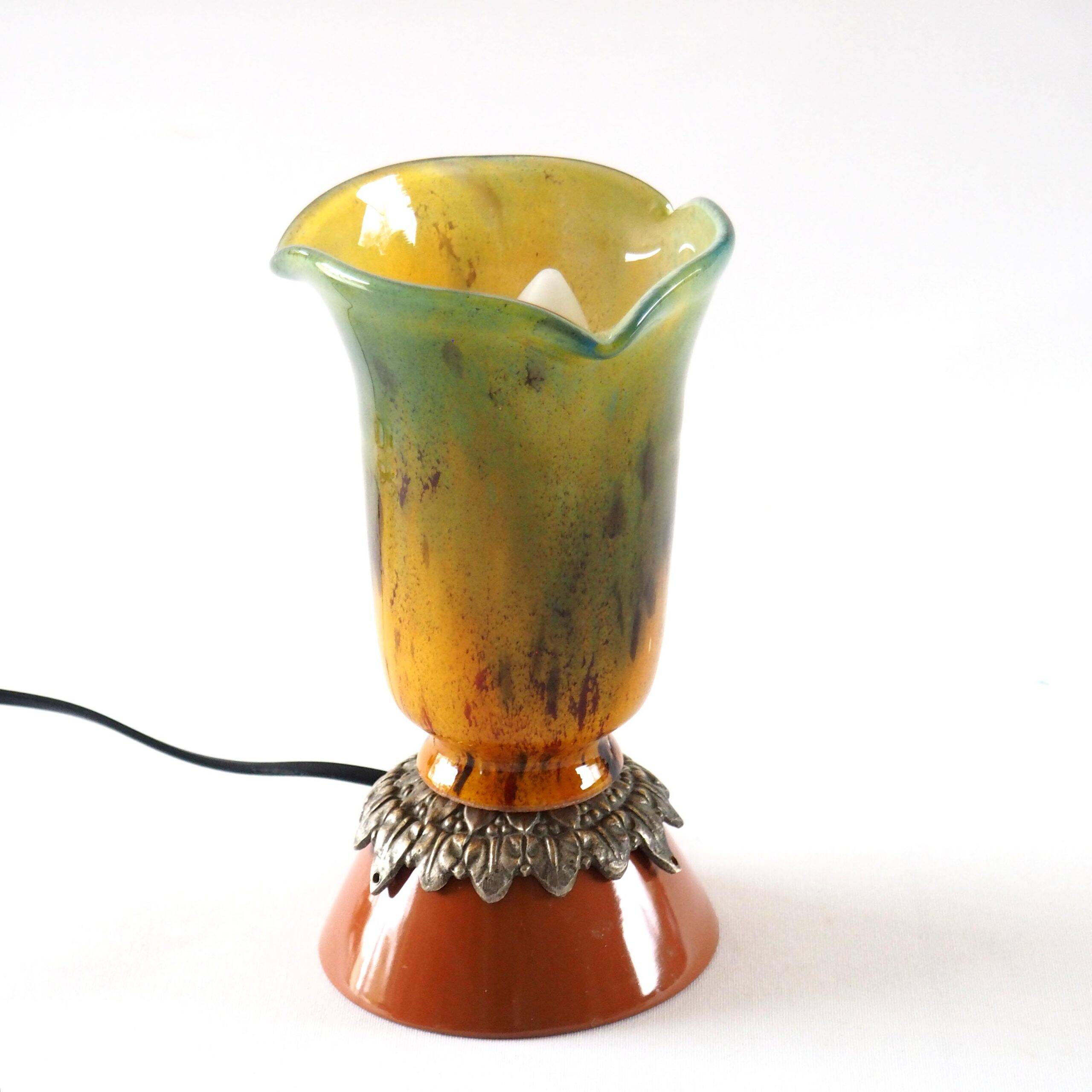 Multicoloured glass paste lamp