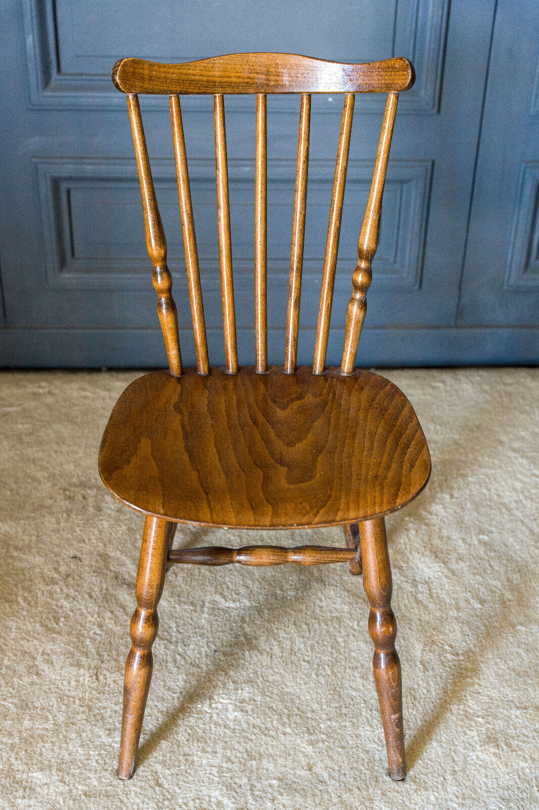 Four western solid wood chairs 1970