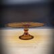 Brown molded glass tart cake dish