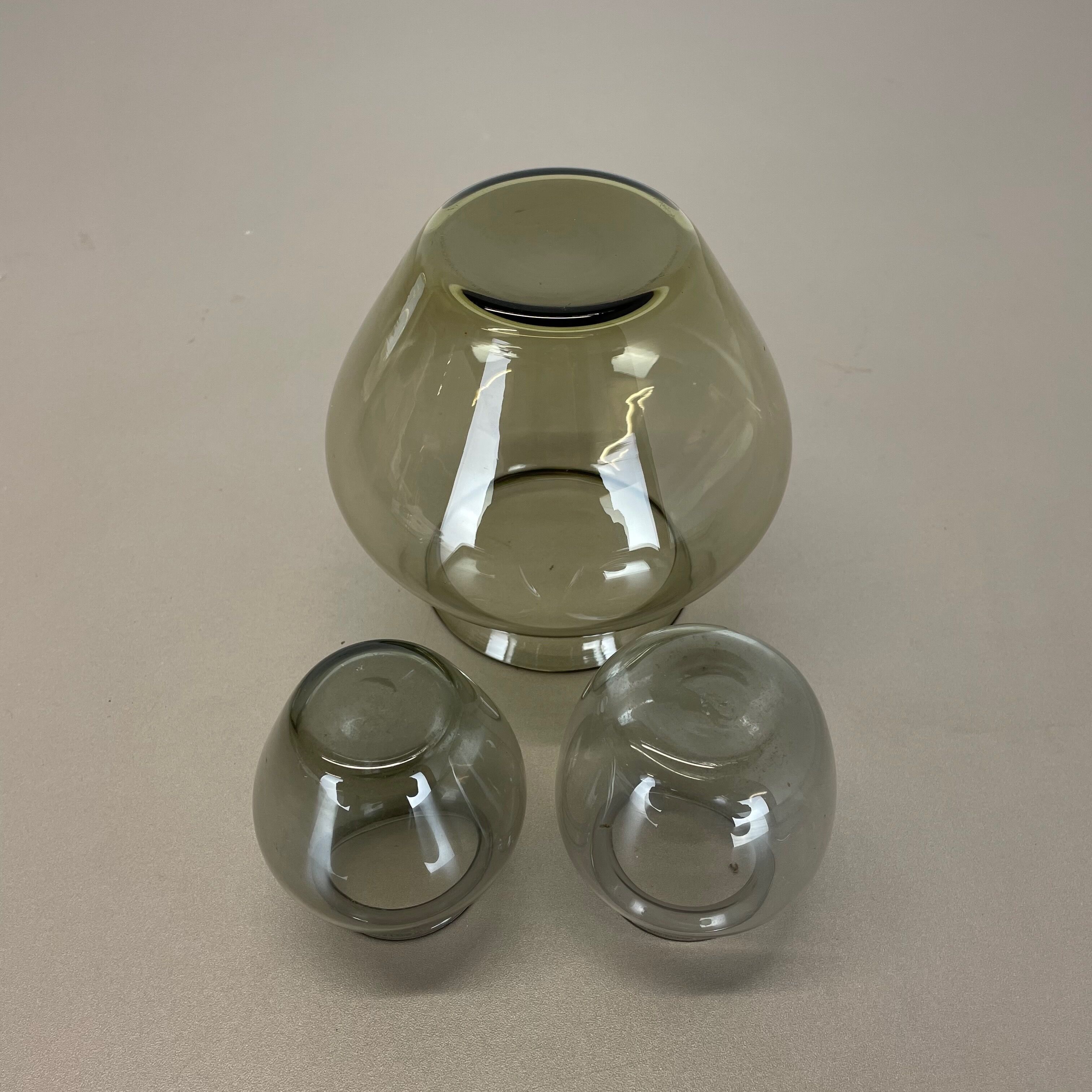 Set of Three Turmalin Vases by Wilhelm Wagenfeld for WMF, Germany 1960