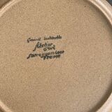 8 assiettes plates motifs fleurs en gres sarreguemines france vintage