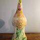 Pichet broc en forme de coq en barbotine vintage