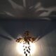 Iitalian Hollywood Regency gilded metal wall lamp by Hans Kögl