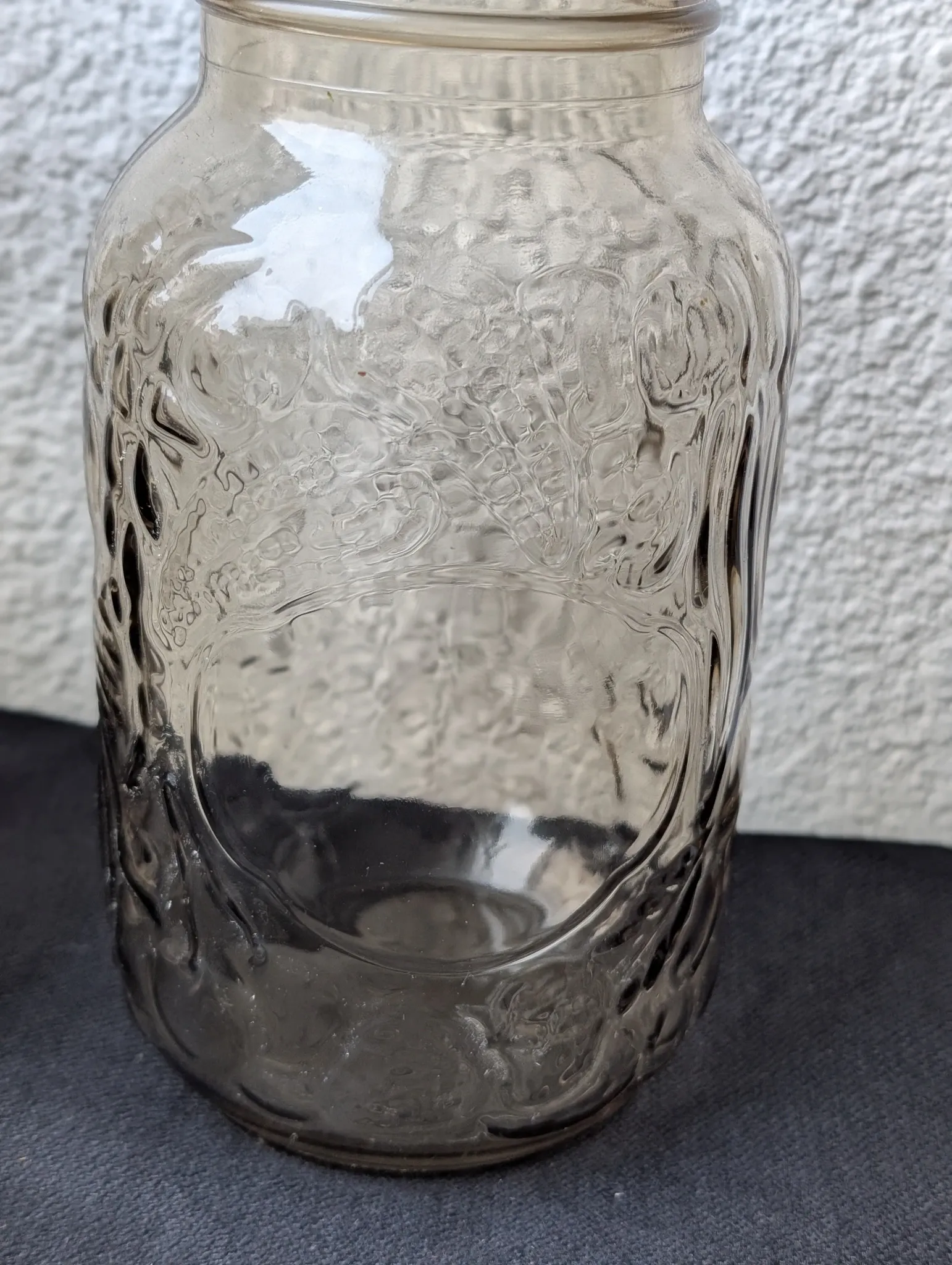 Vintage smoked glass jar Fidenza