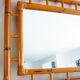 Bamboo mirror, openwork, vintage