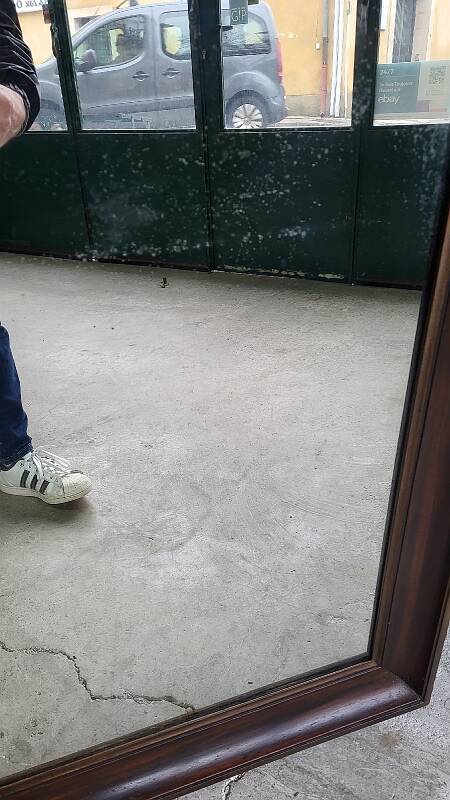 Antique wooden mirror