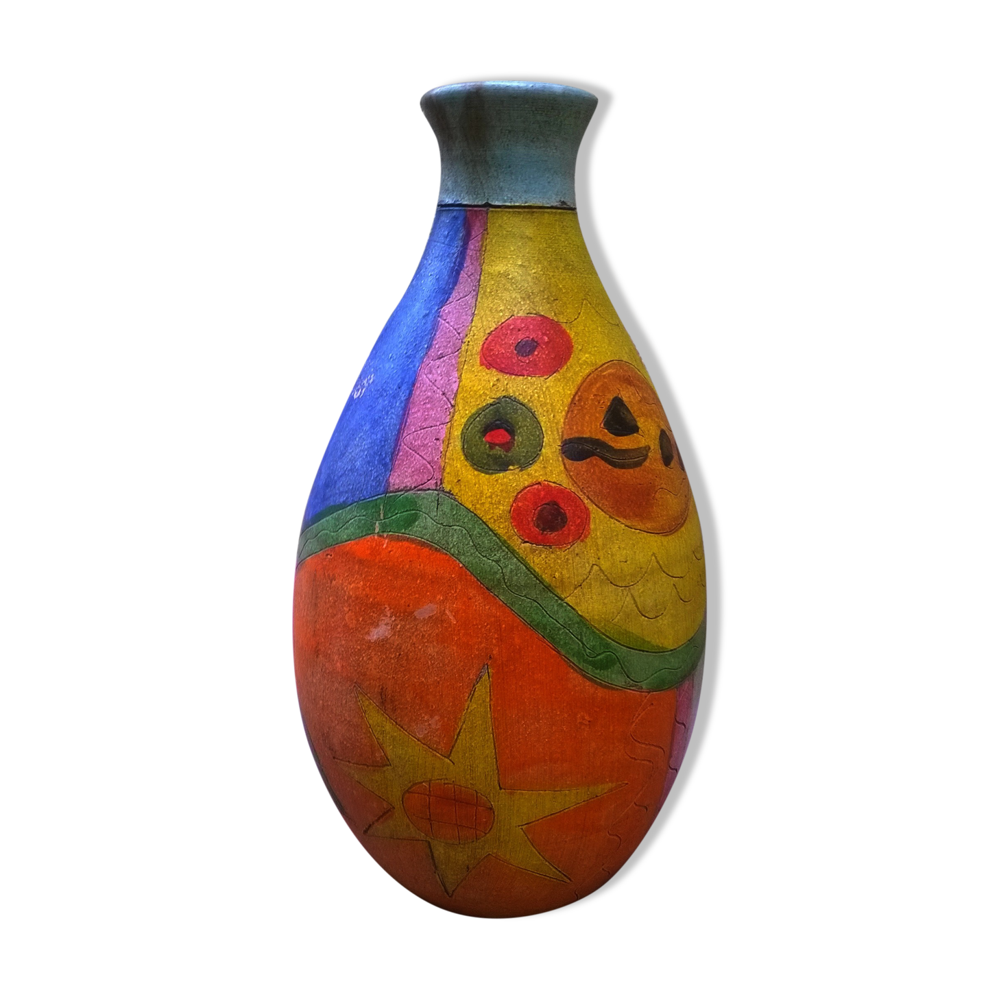 Vintage colorful vase