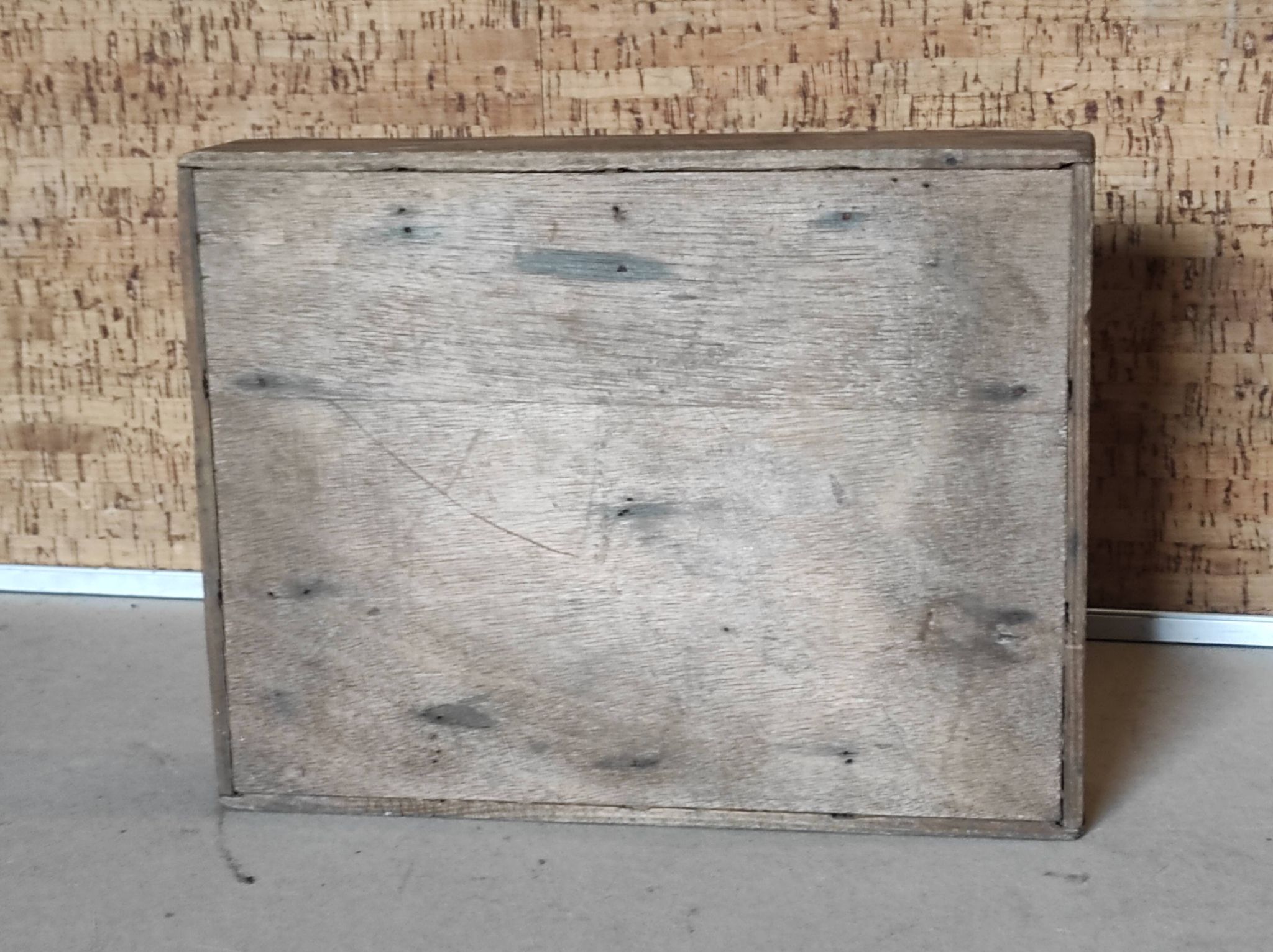 Vintage workshop wood locker in industrial fir 12 factory storage