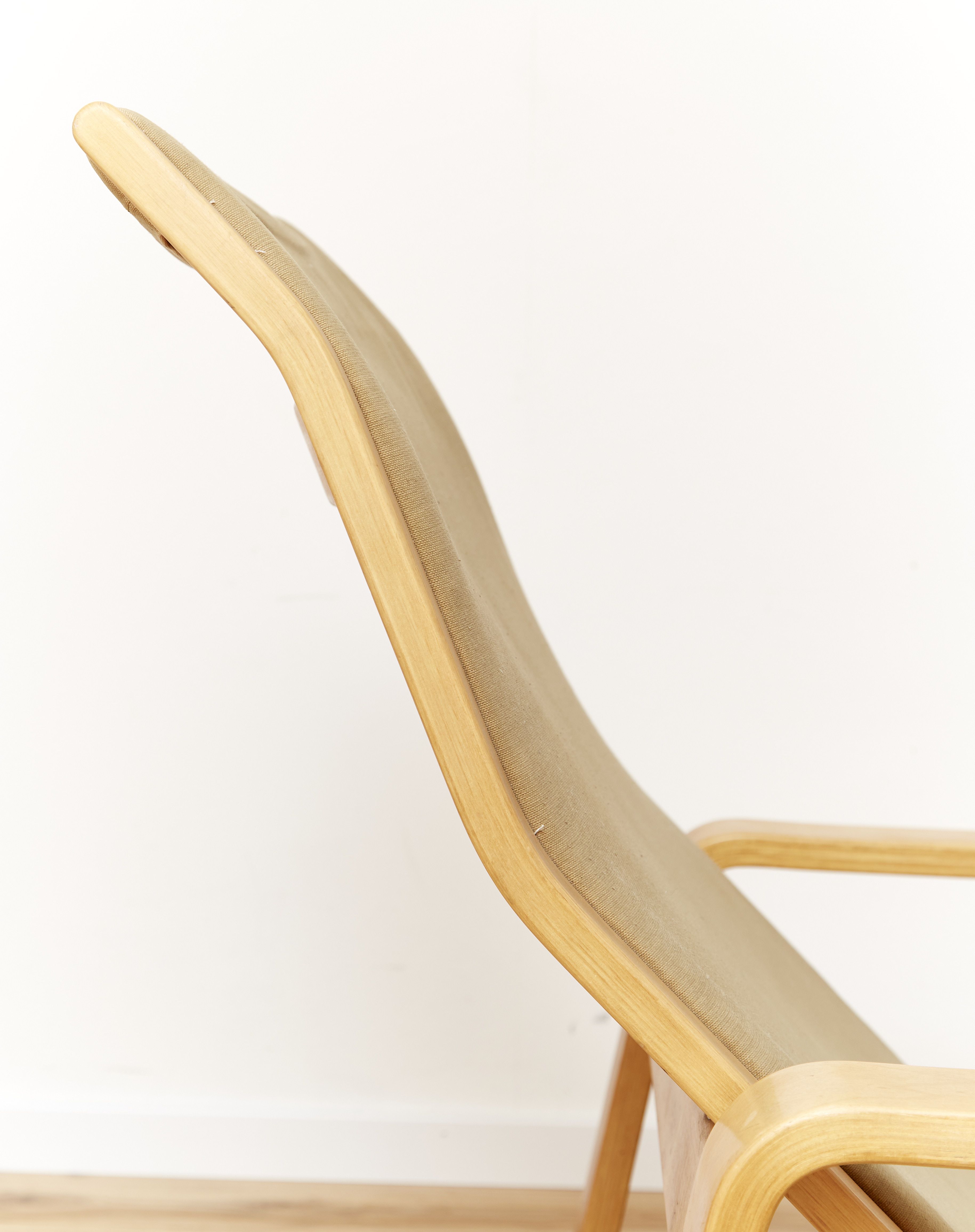 Mid-Century Pulkka lounge chair by Ilmari Lappalainen for Asko