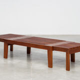 Console moderniste en noyer des années 1960