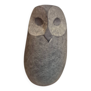 Sculpture en pierre hibou