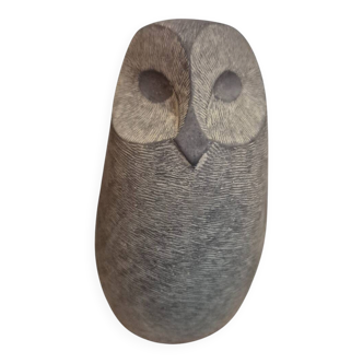 stone owl sculpture