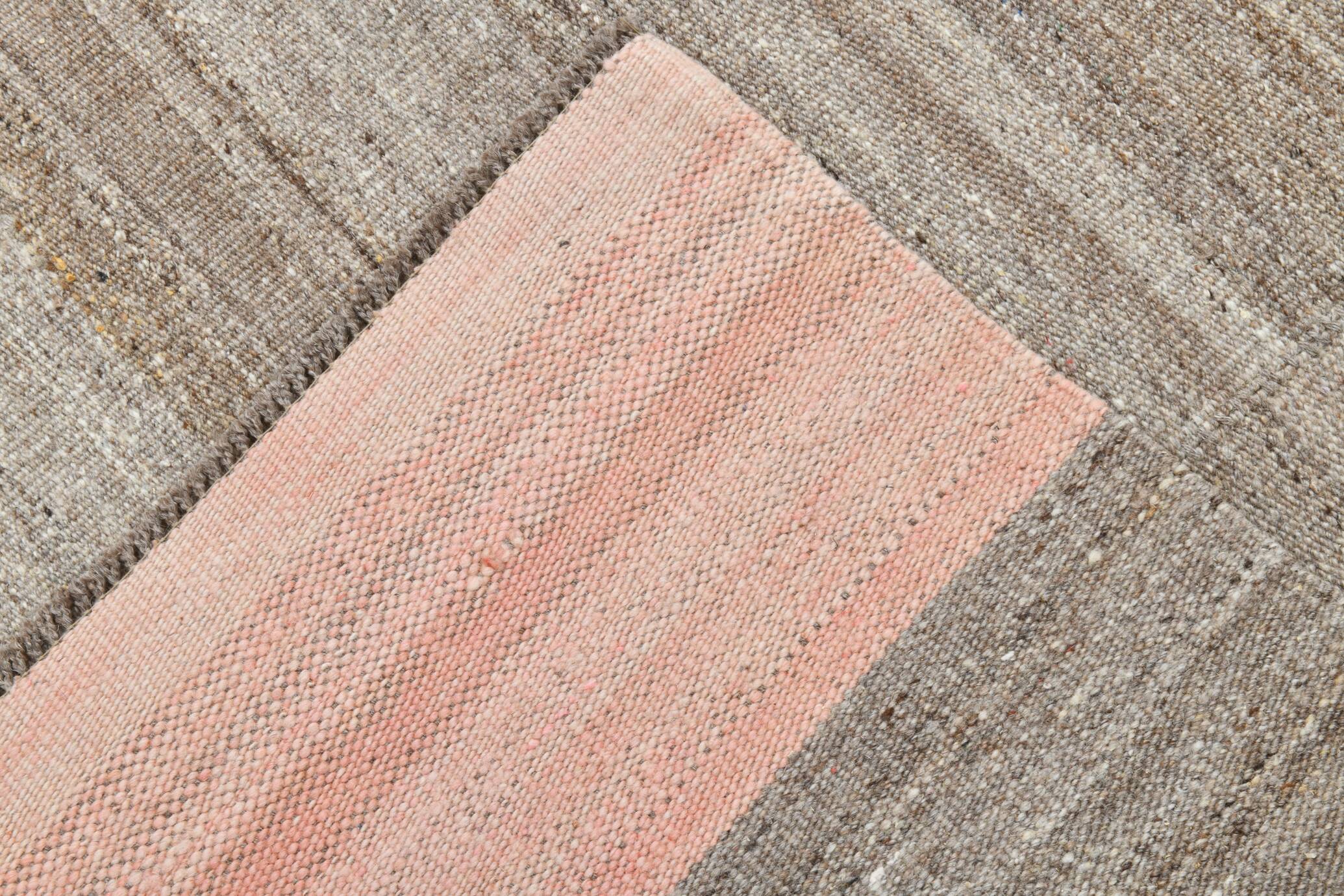 6x10 Salmon & Brown Contemporary Vintage Kilim Rug, 188x304Cm SK 33353