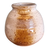 Vase en grès pyrité signé