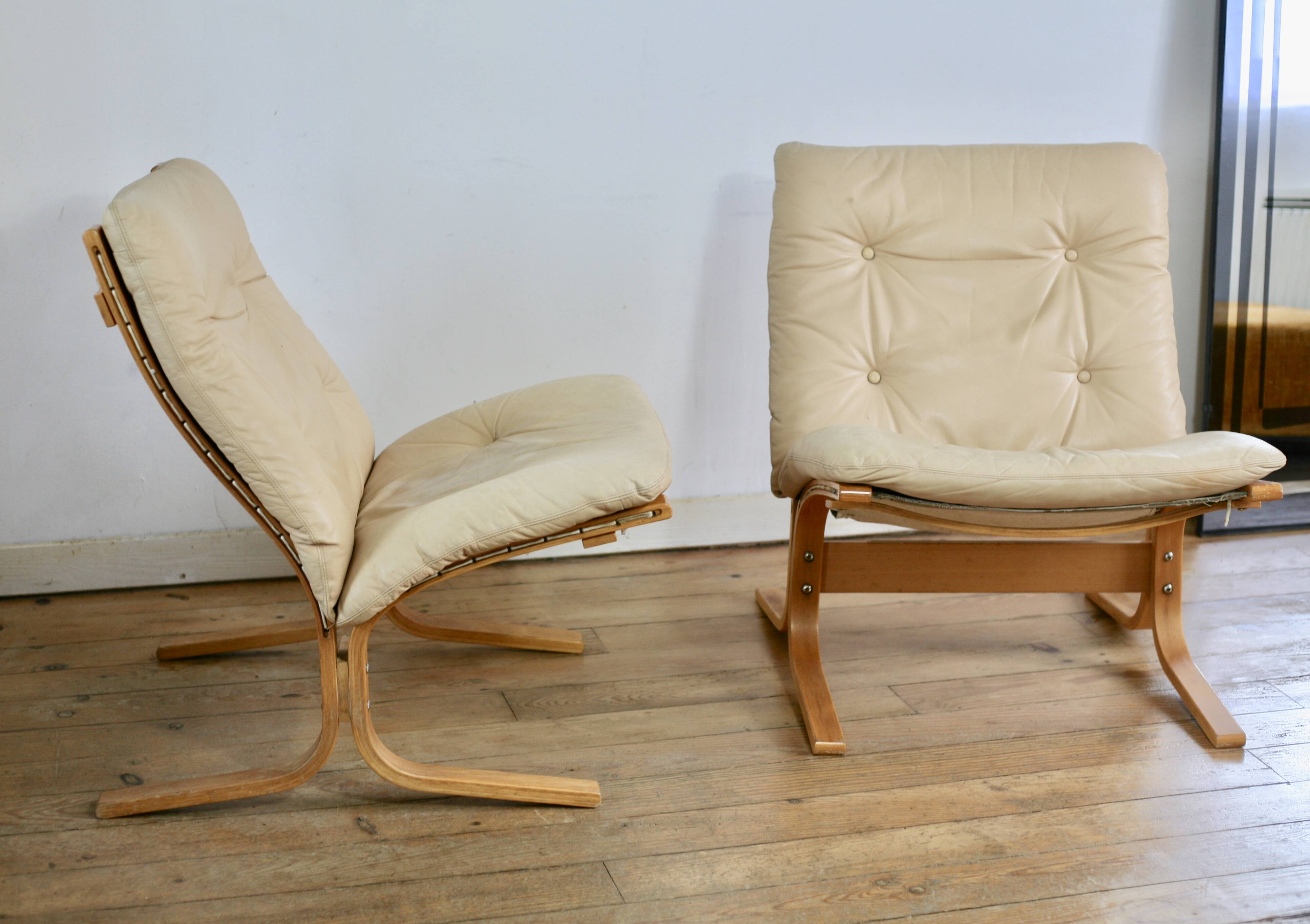 Pair of Siesta armchairs, Ingmar Relling, Westnofa, Norway, 1970s