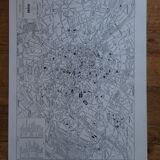 Original lithographs on Paris (maps)