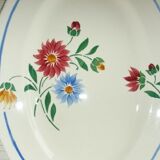 Plat ovale ancien Lunéville Art Nouveau