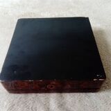 Lacquered wooden box/box with art nouveau decor