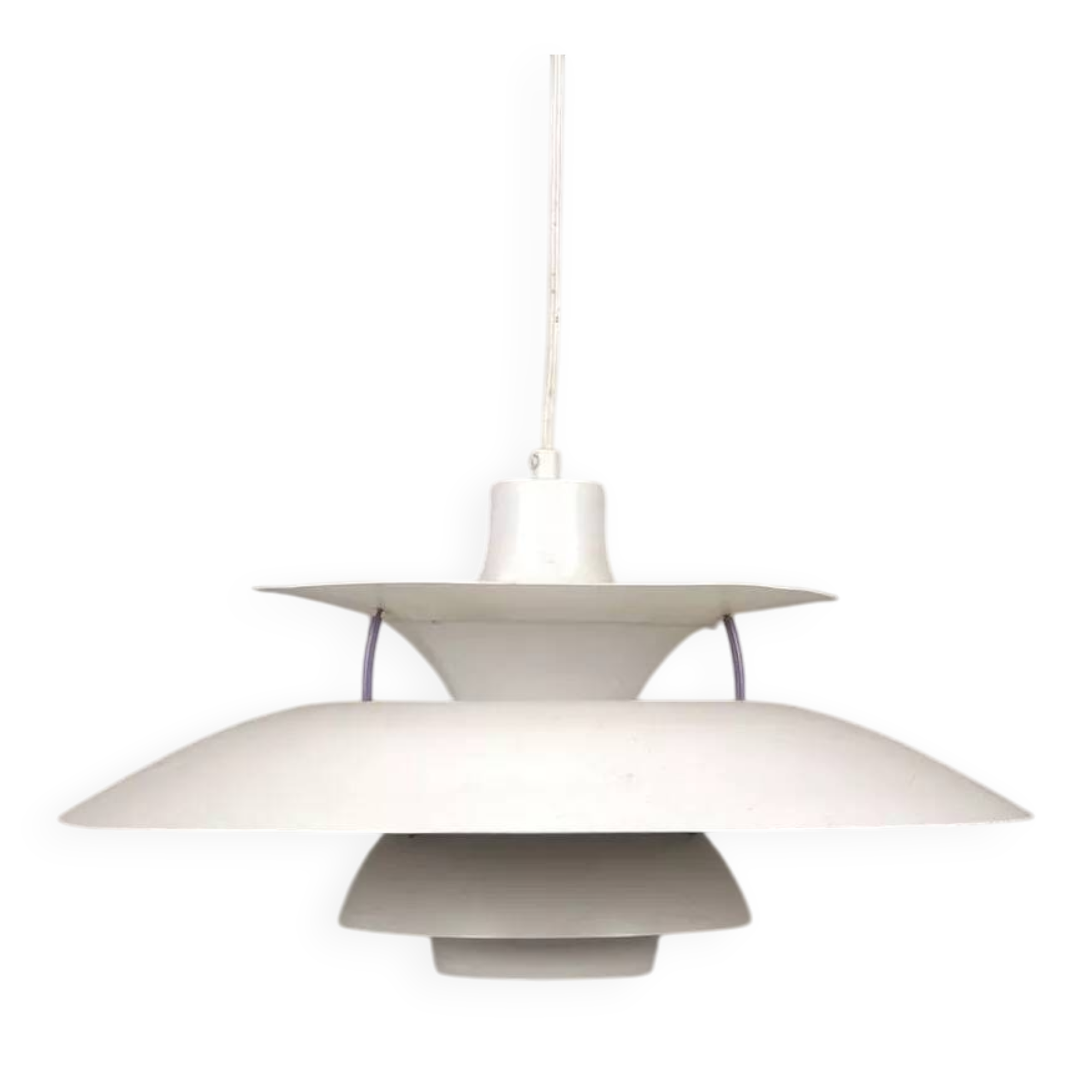 White PH5 Suspension – Poul Henningsen – Aluminium – Denmark, 1980s