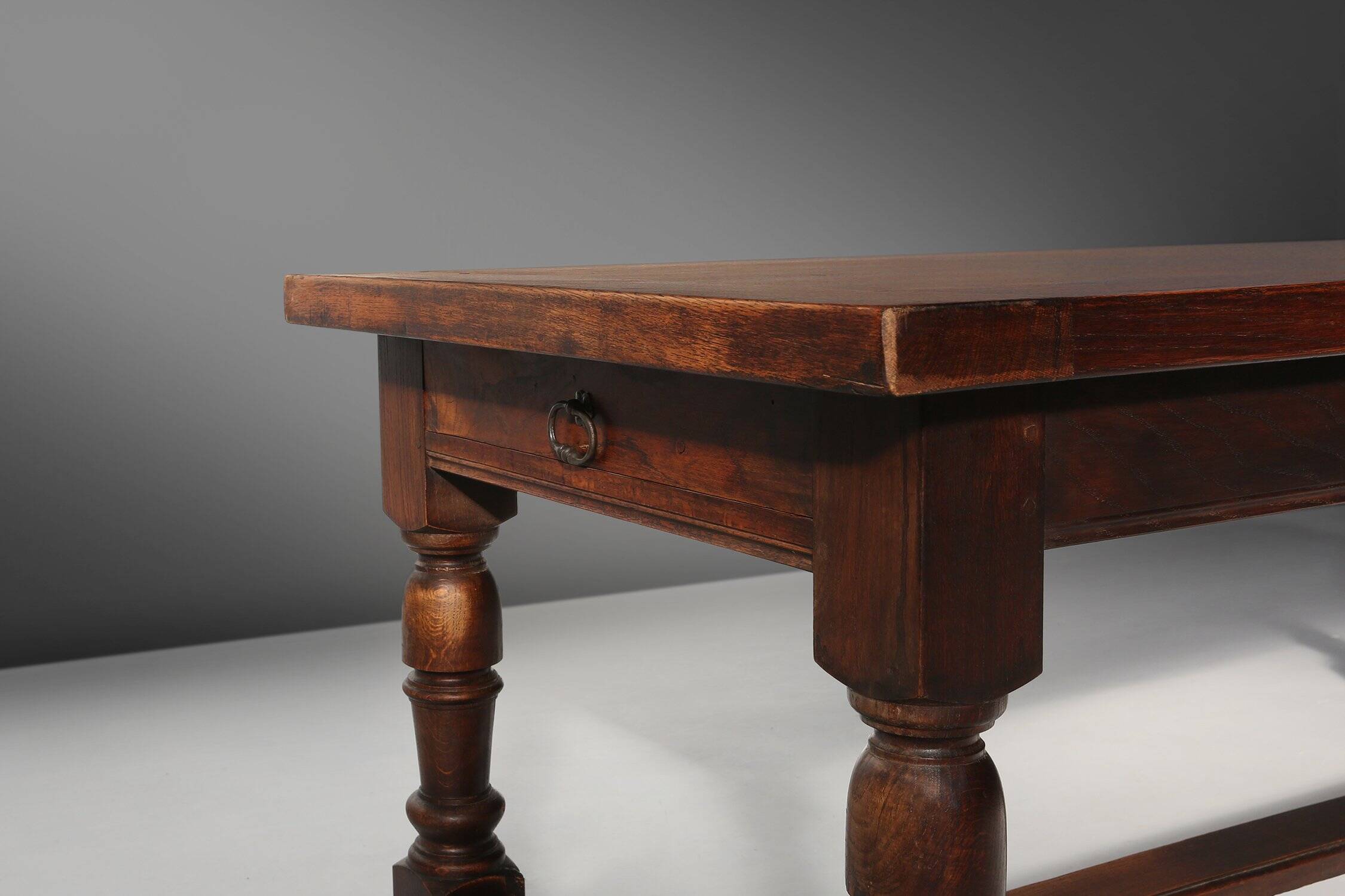 20th Century French Rustic oak Dining Table