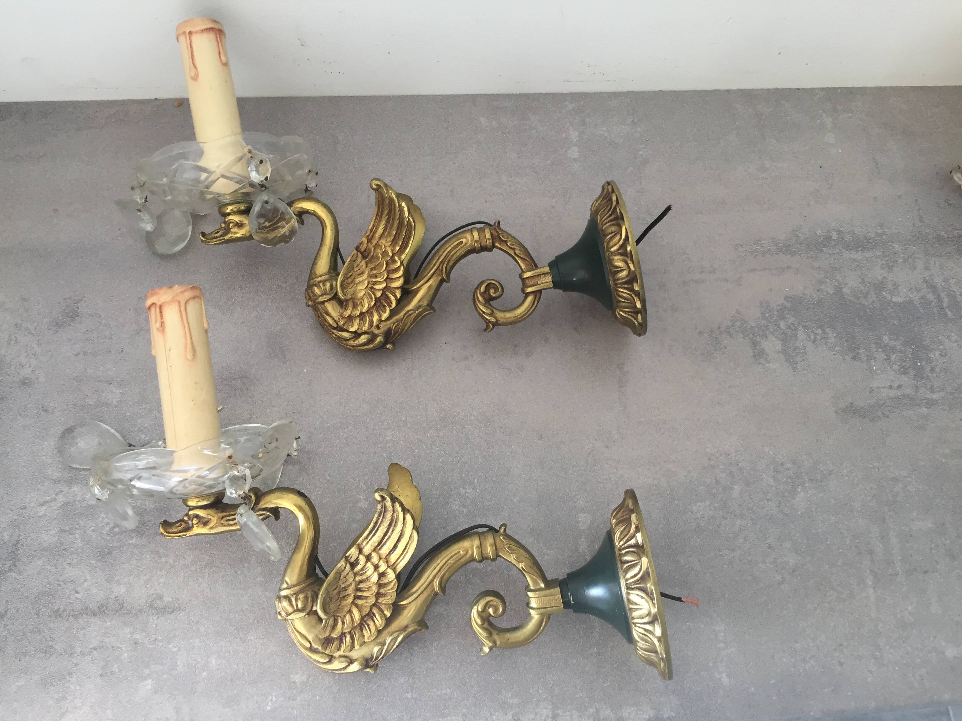 Pair of Empire style wall lights
