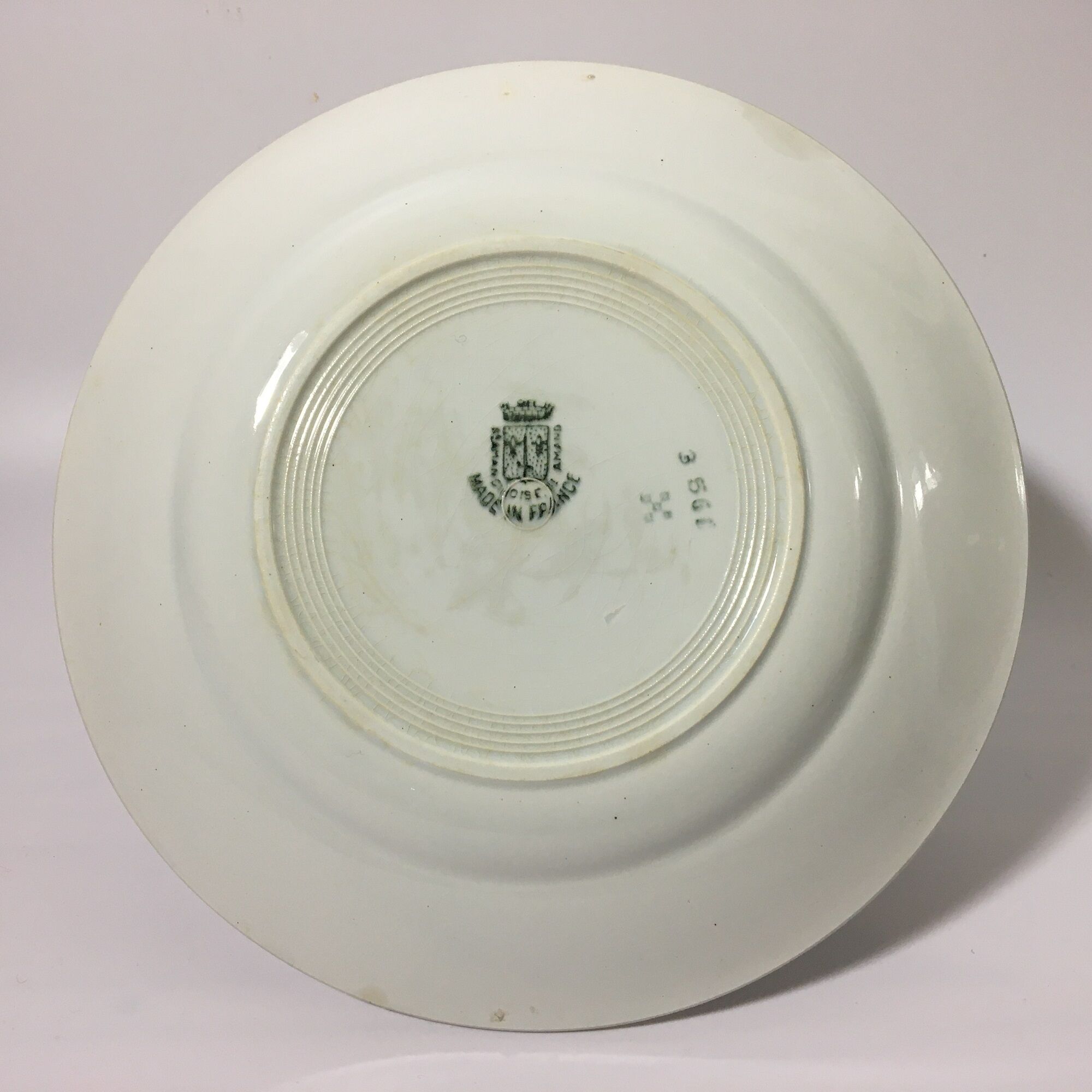 Set of 4 vintage flat plates "ste amandinoise st amand"