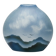 Vase en porcelaine Virebent – paysage minimaliste, France, années 1970