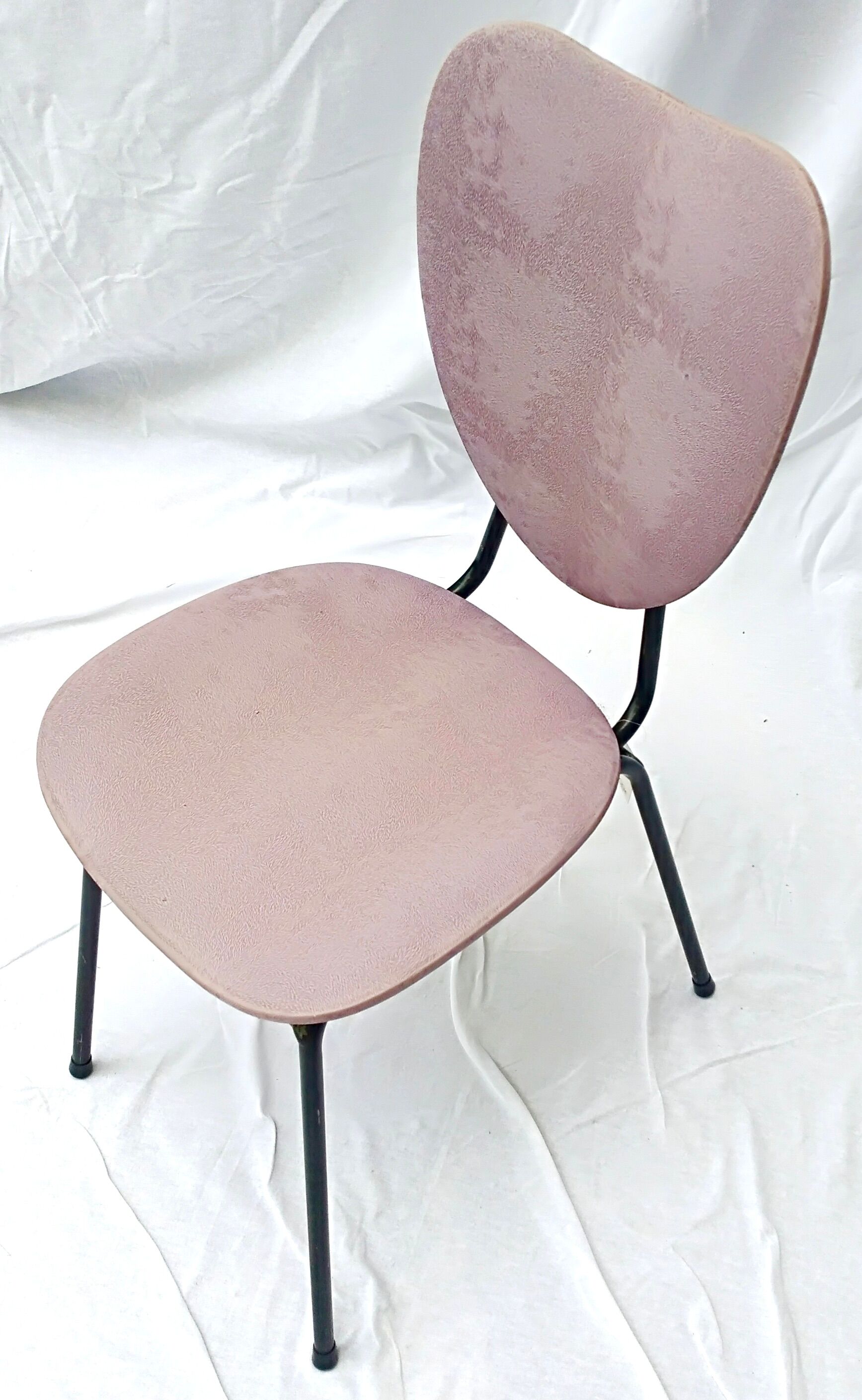 Chair 60s skaï old pink