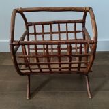 Rattan magazine holders