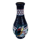 Art Deco ceramic vase with bird decoration by Amphora, 1920