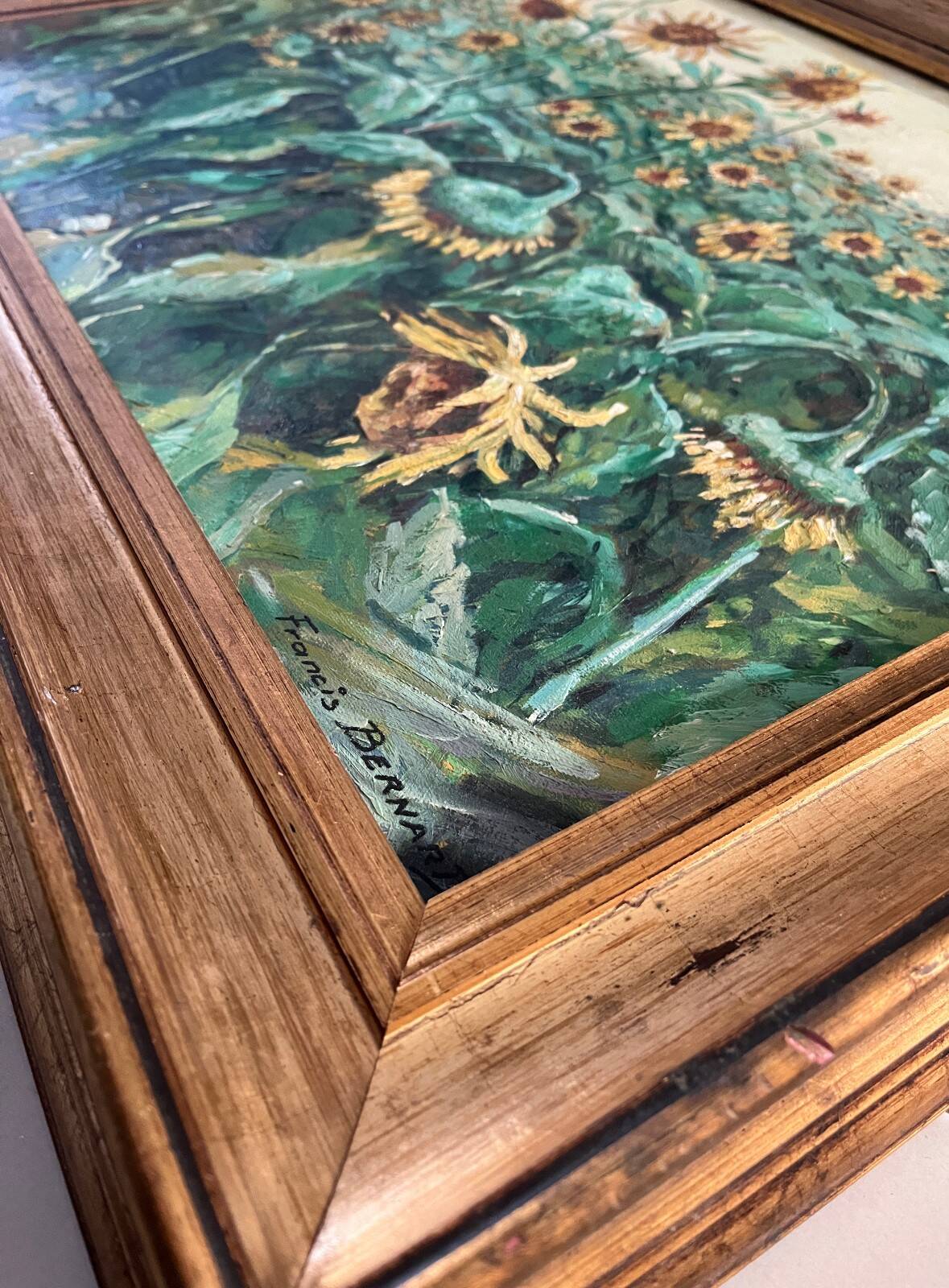 Tableau HST "Sunflower Fields" signed + frame