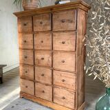 Commode de mercerie, meuble de métier vintage