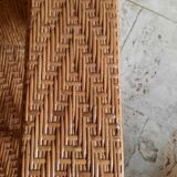 Chaise longue osier et bois