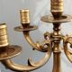 Old candlestick candelabra candle holder in brass with movable arms 5 lights