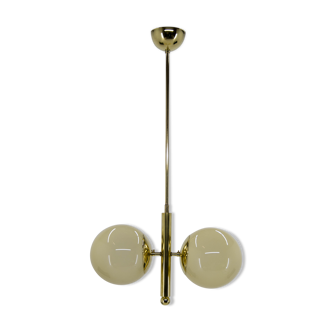 Art deco brass chandelier, 1930s