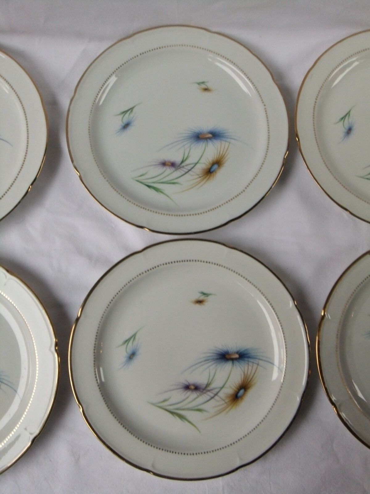 6 Limoge plates service porcelain cover